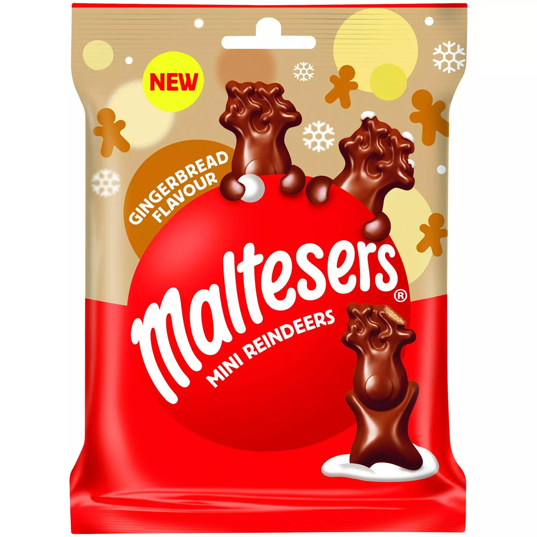 Maltesers Milk Chocolate Gingerbread Mini Reindeers 59g
