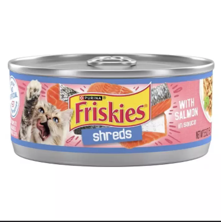 Purina Friskies Shreds Wet Cat Food with Salmon In Sauce - 5.5oz: