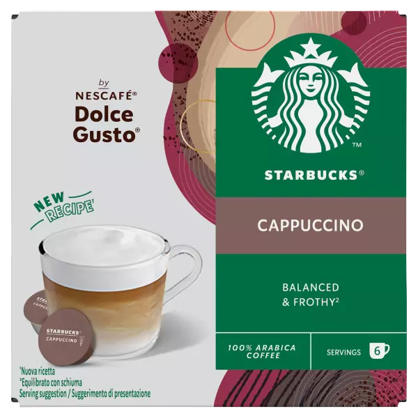 Starbucks Cappuccino by Nescafe Dolce Gusto Coffee Pods x 12