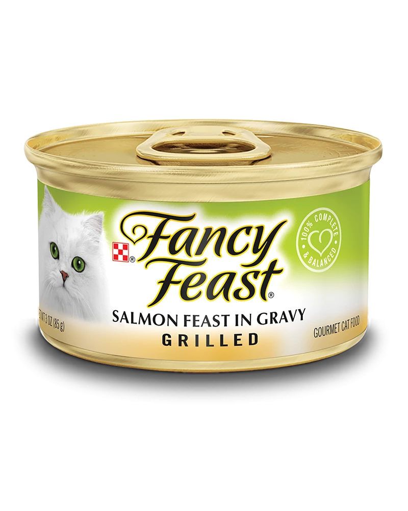 Fancy Feast Grilled Salmon Gourmet Wet Cat Food In Gravy, 3 Oz