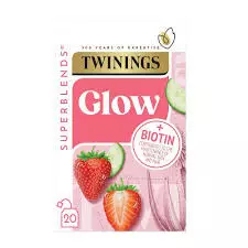 Twinings Superblends Glow Strawberry & Cucumber Green Tea and Aloe Vera	20Tea bag