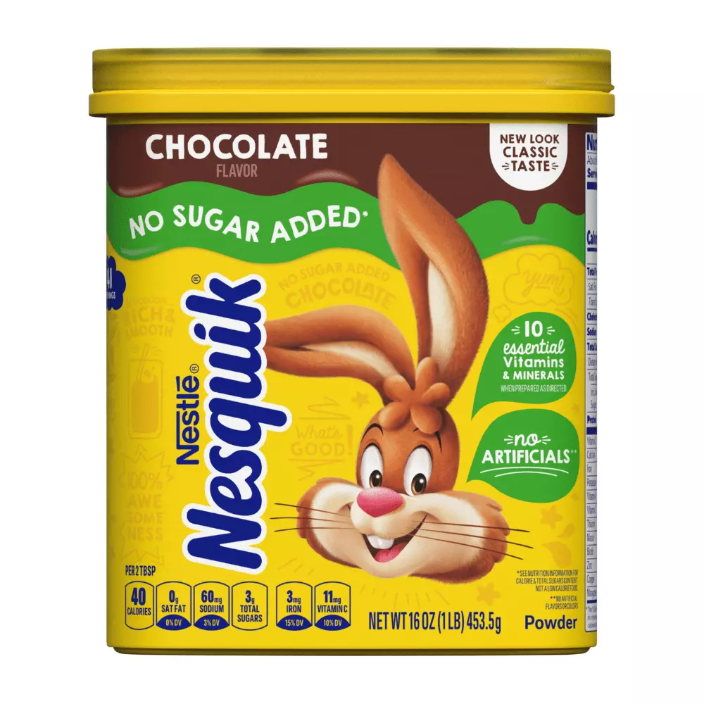 Nesquik No Sugar Added Chocolate Powder, 454g