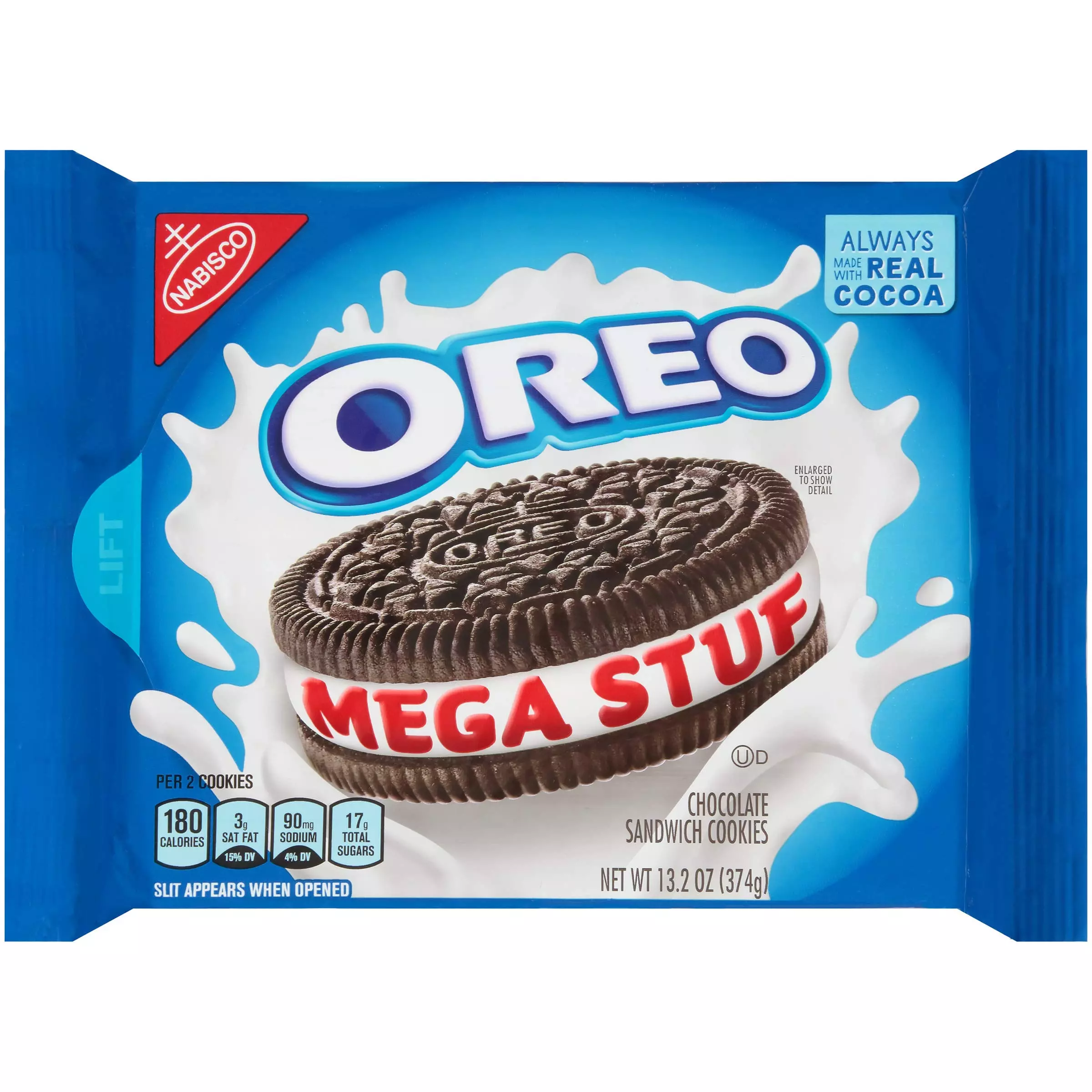 OREO Mega Stuf Chocolate Sandwich Cookies, 499g