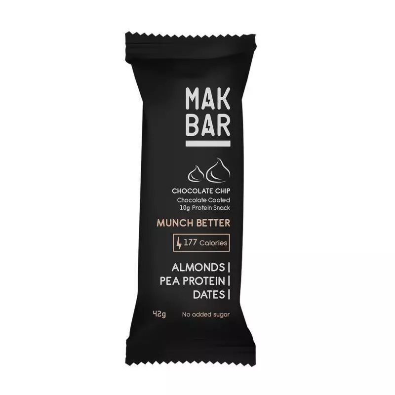 Mak Bar Chocolate Chip Zero Sugar Bar	42g