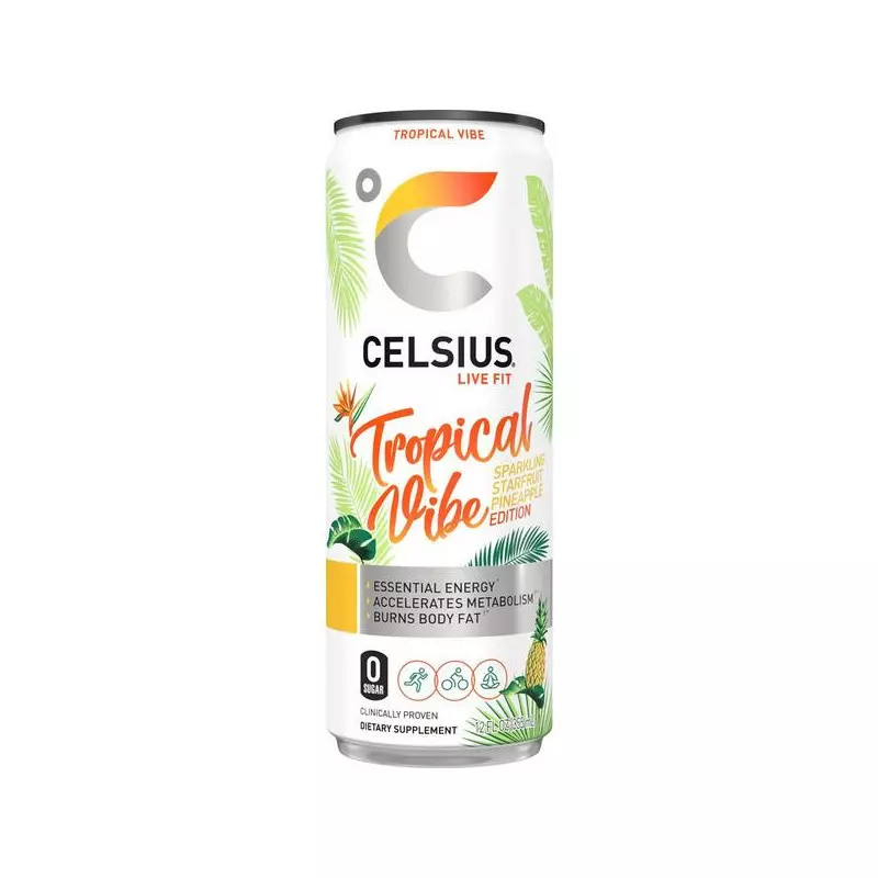 Celsius Sparkling Tropical Vibe Drink, 355ml