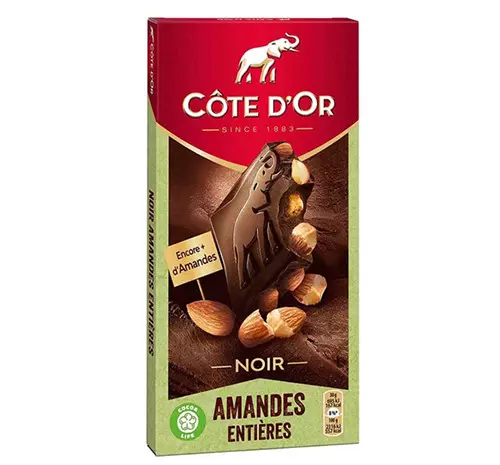 CÔTE D'OR DARK WHOLE ALMONDS 180G