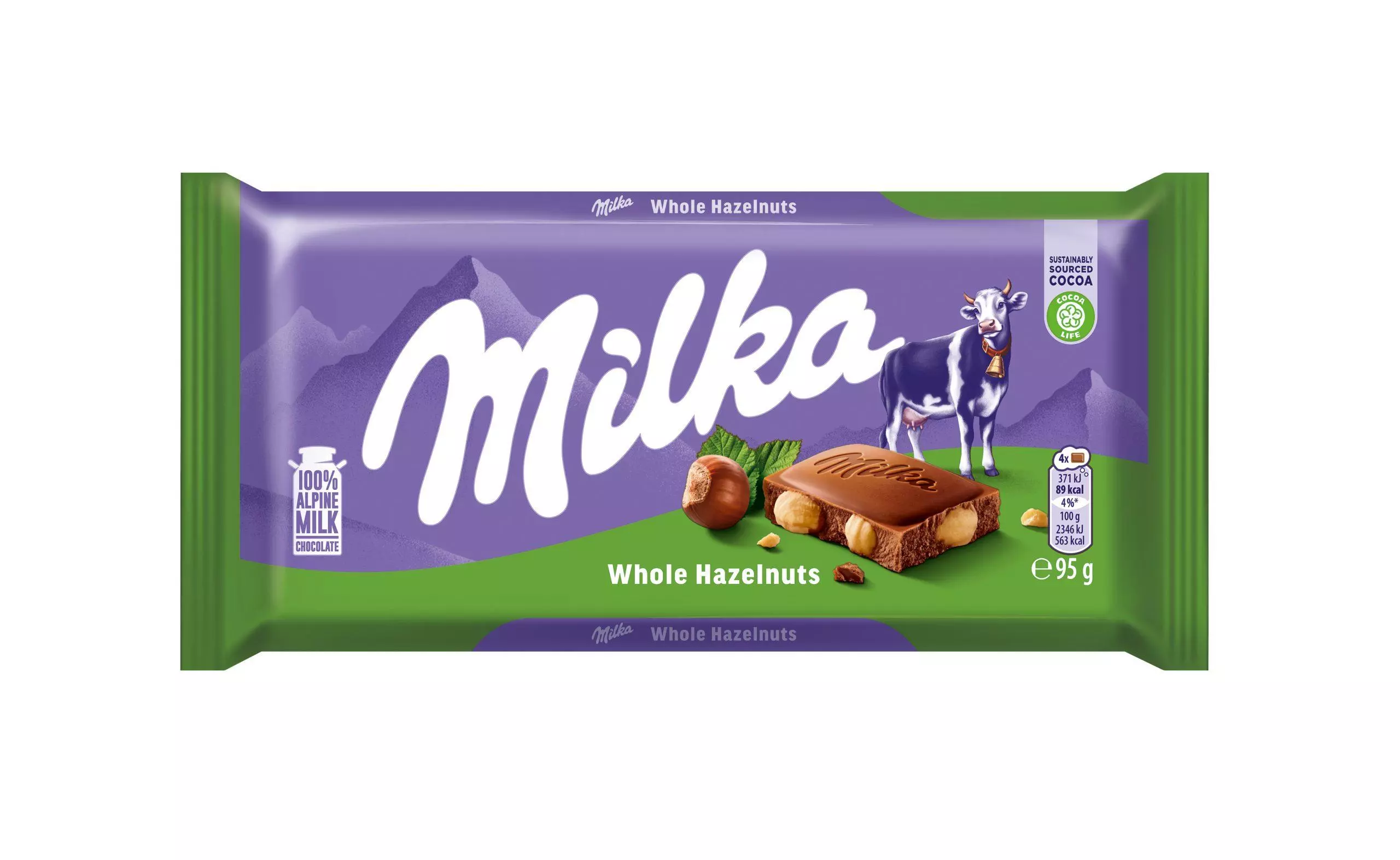 MILKA WHOLE HAZELNUTS 95G