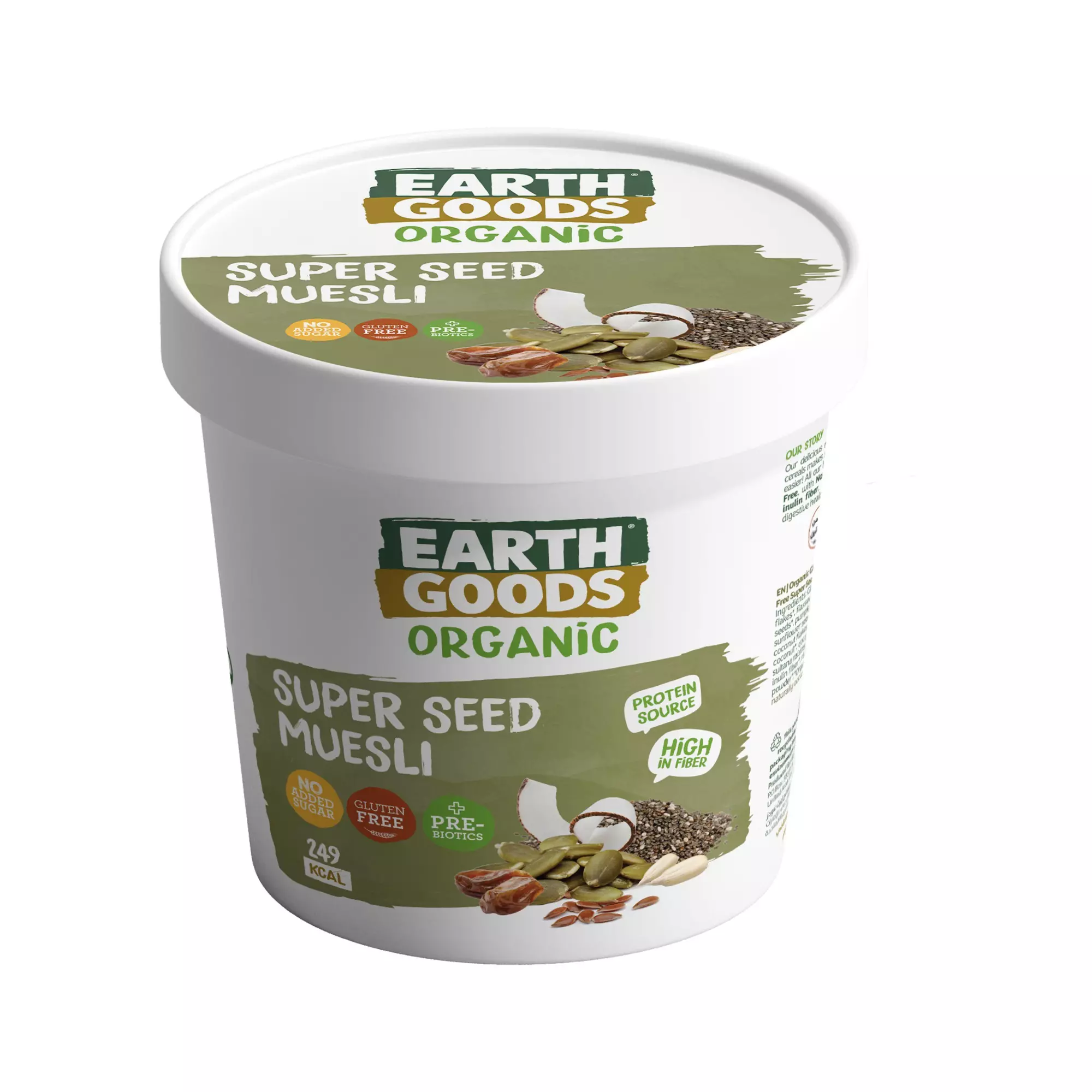 EARTH GOODS ORGANIC SUPER SEED MUESLI 60G
