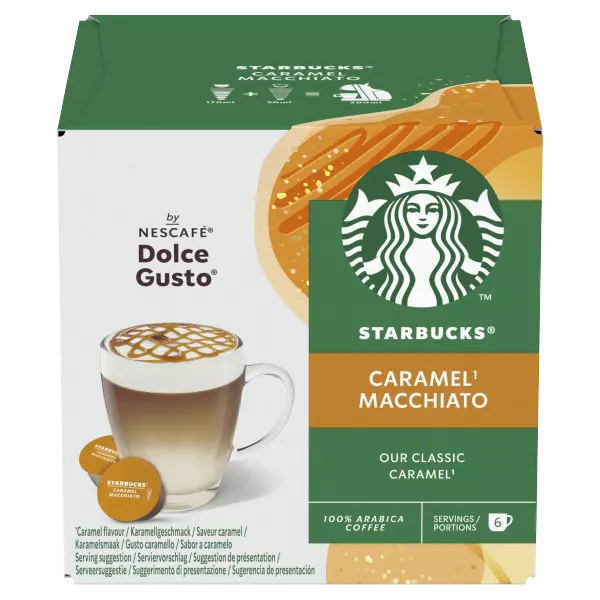 Starbucks Caramel Macchiato by Nescafe Dolce Gusto Coffee Pods x 12