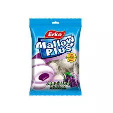 Erko Mallow Plus Jam Filled Marshmallows Grape Flavour	80g