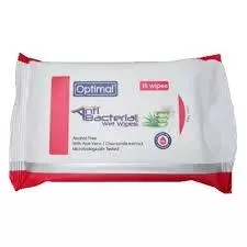 Optimal Anti Bacterial Wet Wipes with Aloe Vera & Chamomile Extract Pack	15Wipes