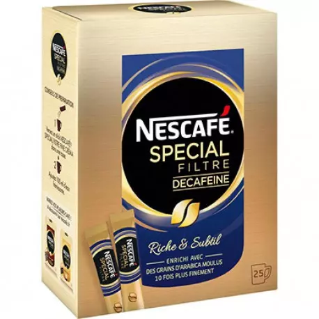 NESCAFÉ SPECIAL FILTRE Décaféiné 25 sticks 50g