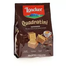 Loacker Quadratini Espresso Wafer Bag	220g