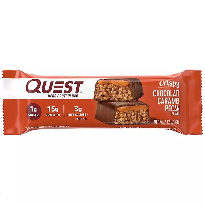 QUEST HERO PROTEIN BAR CRISPY CHOCO CARAMEL PECAN 60G
