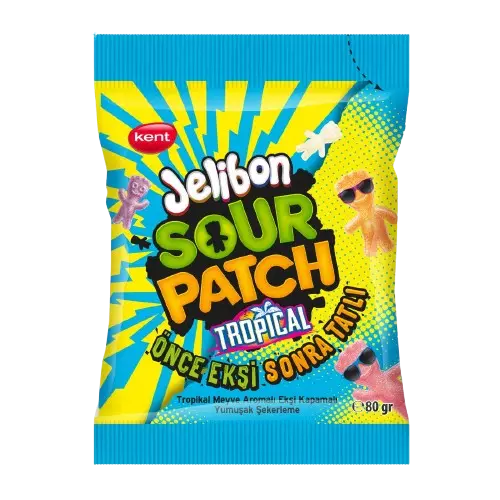 Jelibon Sour Patch Kids Tropical, Soft & Chewy Candy 80g