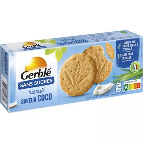 Gerble Biscuits coco sans sucres 132g