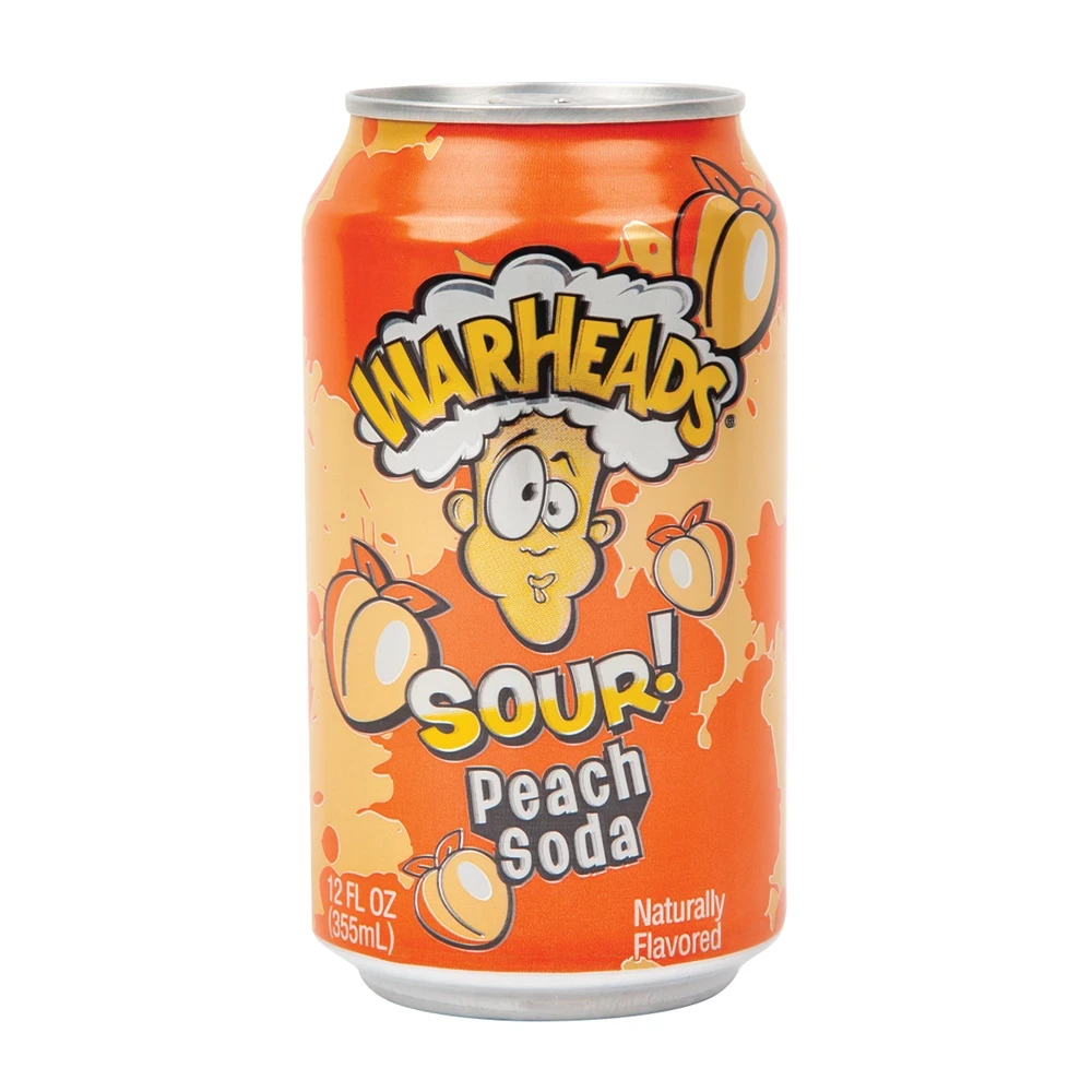 WARHEADS SOUR PEACH SODA 355ML