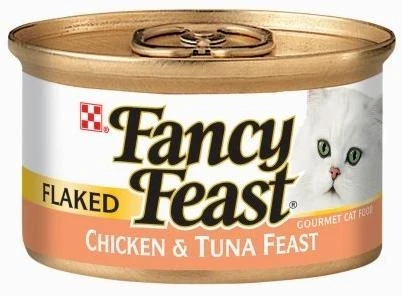 Fancy Feast Gourmet Cat Food - Flaked Chicken/tuna Feast - 1 Can (3 Oz)