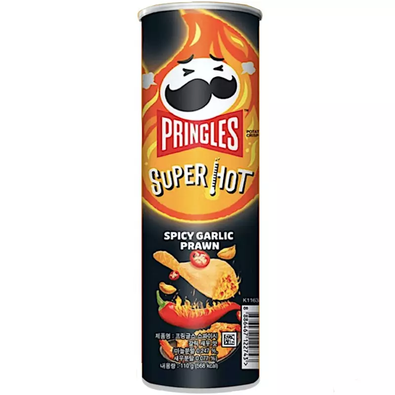 Pringles Super Hot Spicy Garlic Prawn, 110g