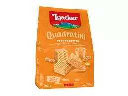 Loacker Quadratini Peanut Butter Cream Wafer	250g