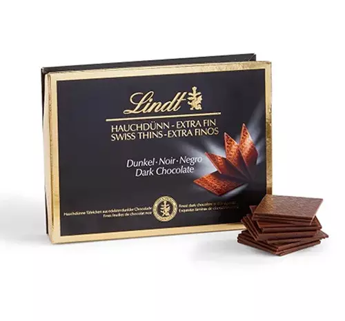 LINDT SWISS THINS DARK 125G
