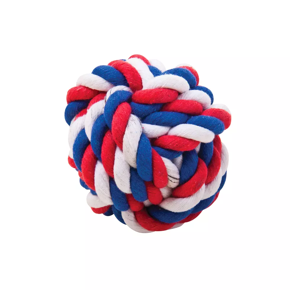 NUNBELL PET ROPE BALL TOY 8CM RED&BLUE