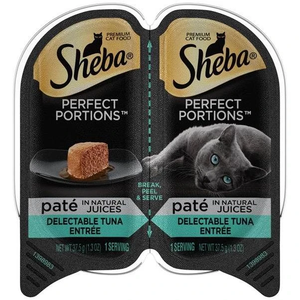 Sheba Wet Cat Food Cuts In Gravy, Signature Tuna Entree, 2.6 Oz. Perfect Portions Twin Pack Tray