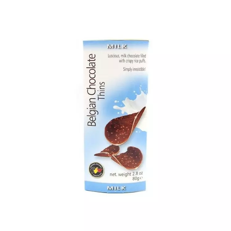 Belgian Chocolate Thins Milk 80g