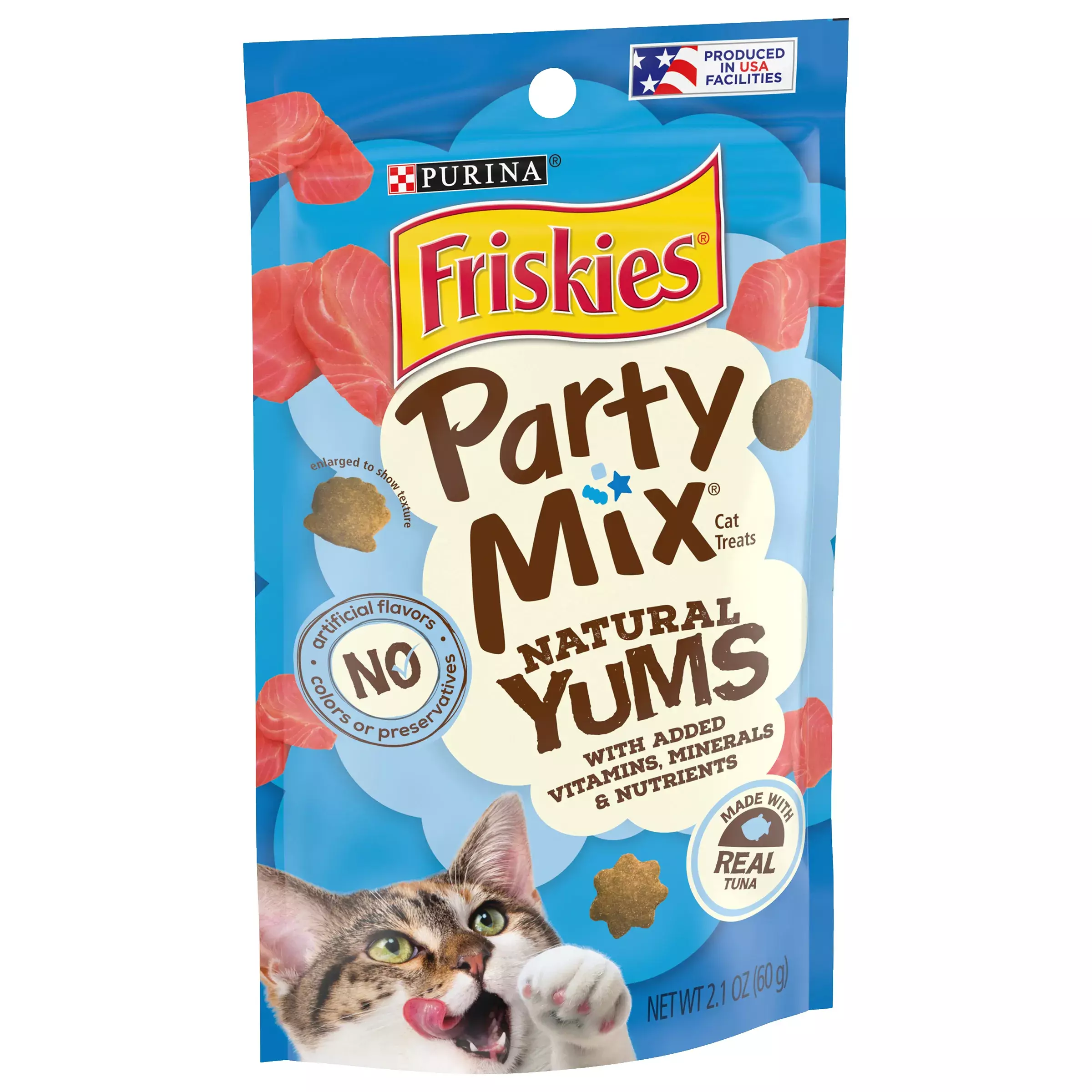 Friskies Party Mix Cat Treats Made with Real Tuna Bag 60g