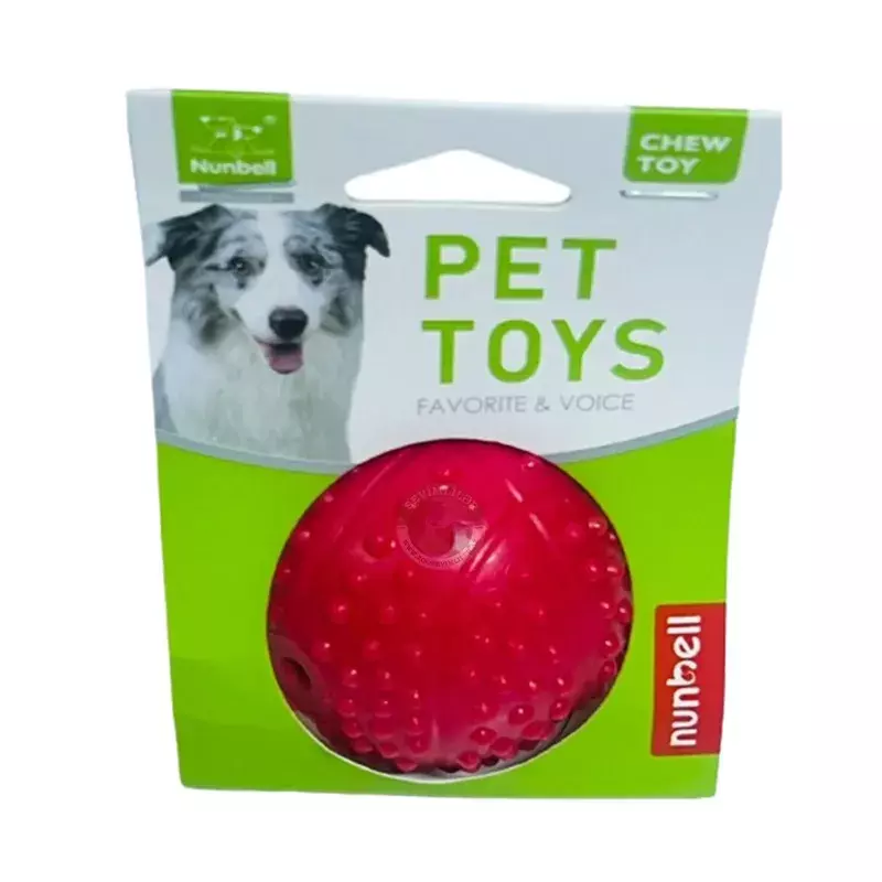 NUNBELL SOUND PLASTIC BALL DOG TOY
