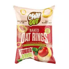 Chill Out Baked Oat Rings Tomato & Basil Chips	60g