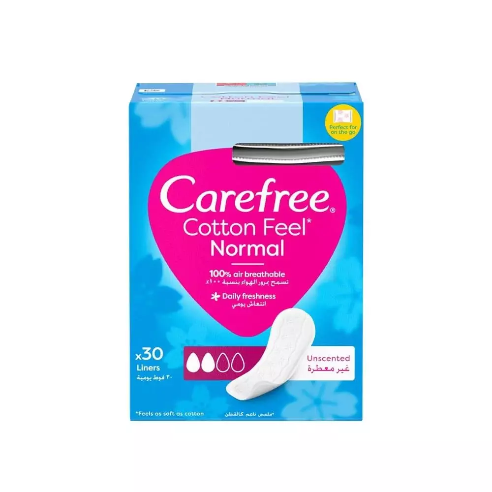 CAREFREE COTTON FEEL NORMAL *30 LINERS