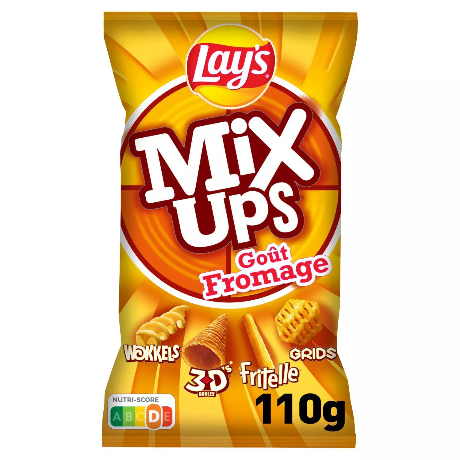 Biscuits apéritifs saveur fromage LAY'S 3D MIXUP le sachet de 110g