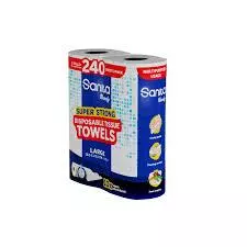 Sanita Disposable Paper Towels Large	120Sheets x 2Rolls