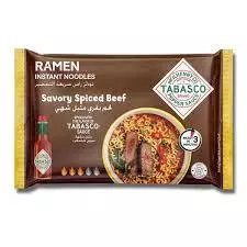 Tabasco Ramen Instant Noodles Savory Spiced Beef 75G