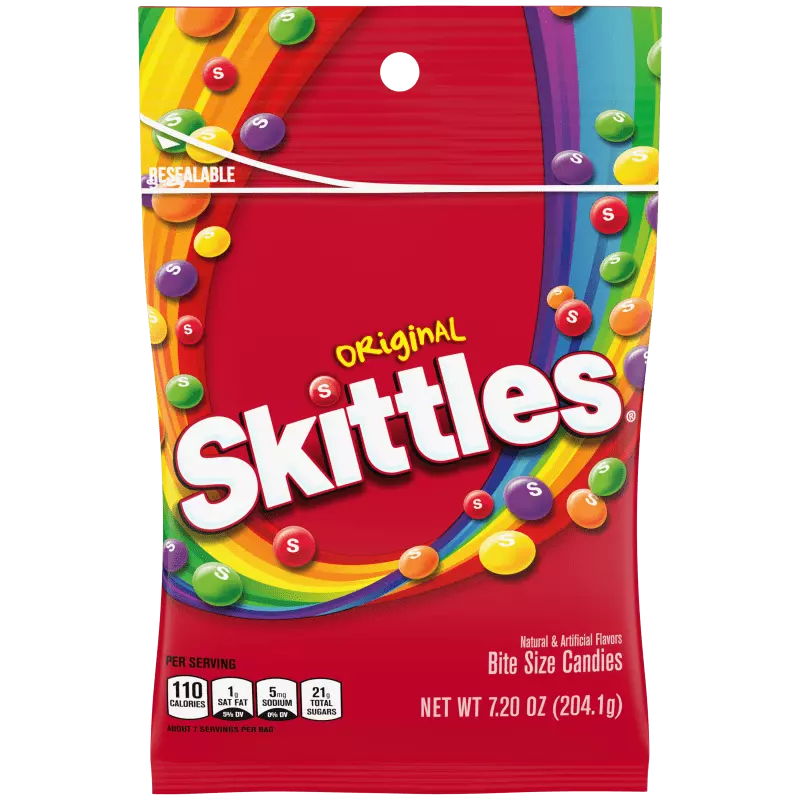 SKITTLES Original Fruity Candy Bag 204g