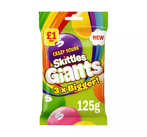SKITTLES GIANT SOUR 125 G