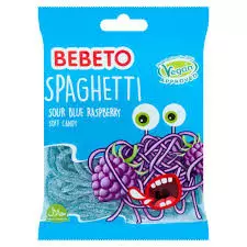 Bebeto Spaghetti Vegan Sour Blue Raspberry Jellies	70 g