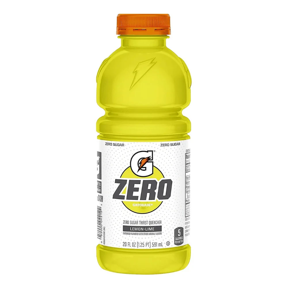 Gatorade, Zero, Lemon-Lime Flavored, Zero Sugar Thirst Quencher 591 mL, Bottle
