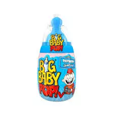 Big Baby Pop! Raspberry Lollipop Candy Bottle	32g