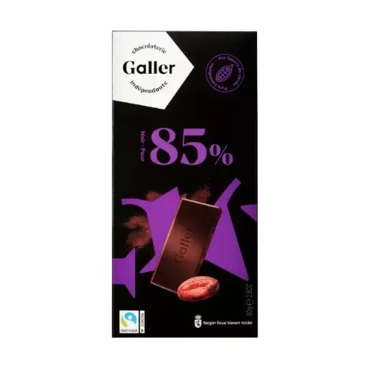 CHOCOLATE GALLER NOIR PUUR 85% COCOA 80G