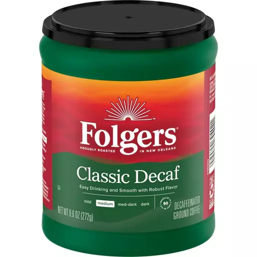 Folgers Classic Decaf Ground Coffee 272g