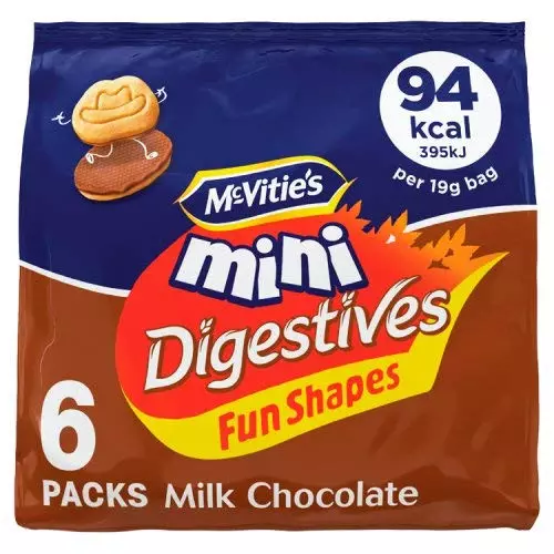MCVITIES MINI CHOCOLATE DIGESTIVES 6PK