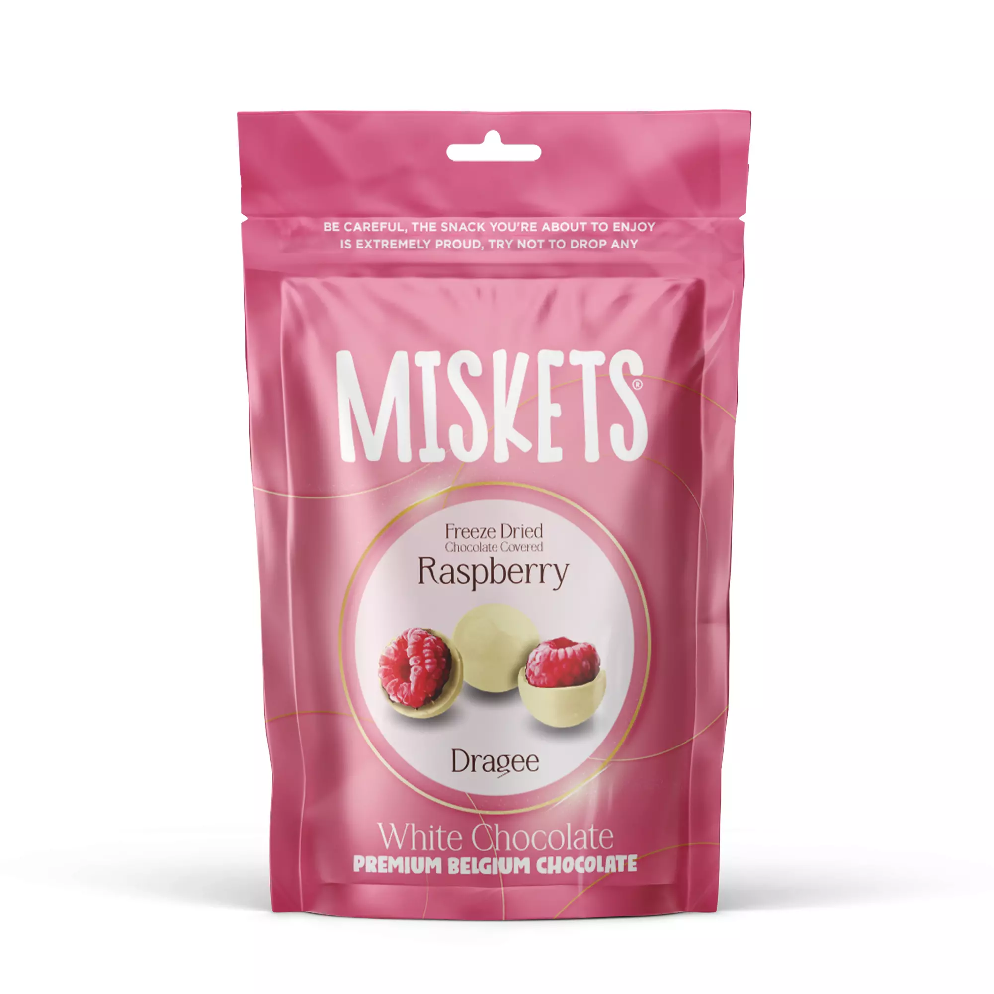 MISKETS FREEZE DRIED MILK CHOCO COVERED RASPBERRY 80G
