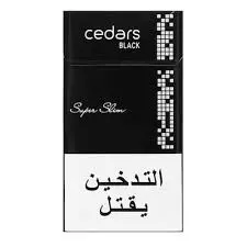 Cedars Black Cigarettes Super Slim	20Cigarettes