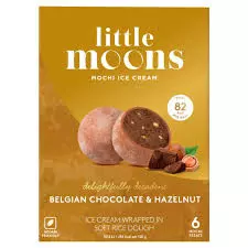 Little Moons Belgian Chocolate & Hazelnut Mochi Ice Cream	6Pieces