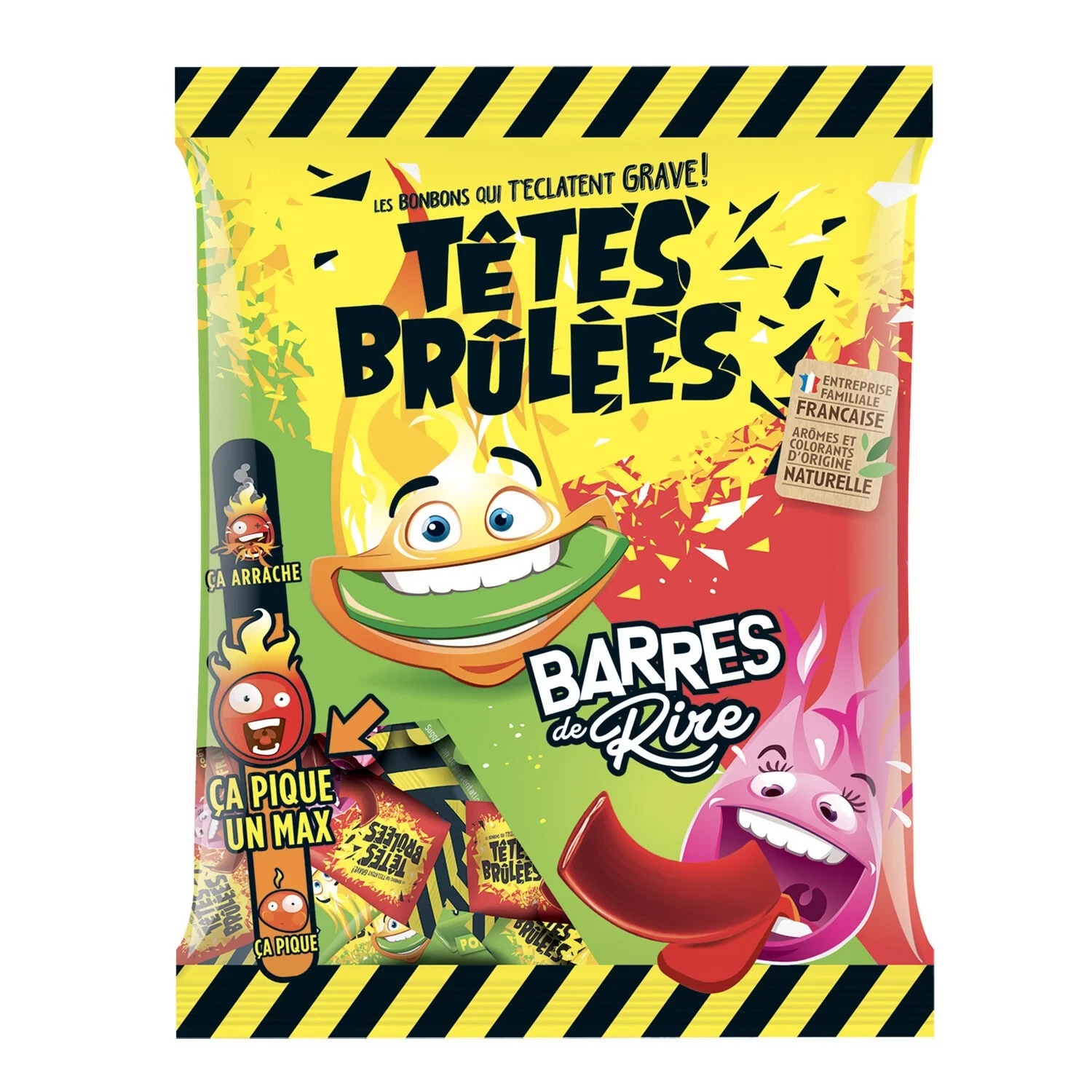 Bonbons pomme fraise TETES BRULEES le sachet de 200 g