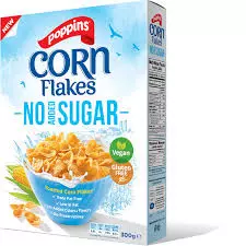 Poppins Corn Flakes Zero Added Sugar Cereal	300g