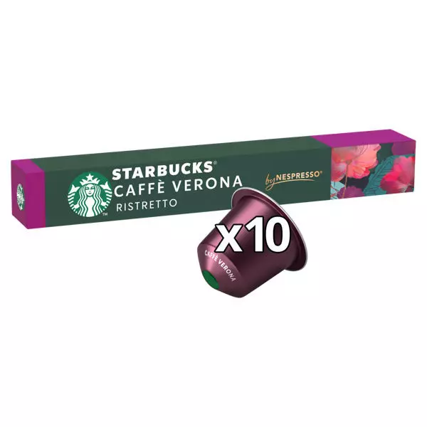 Starbucks® By Nespresso® Caffe Verona Ristretto Dark Coffee Pods 10's