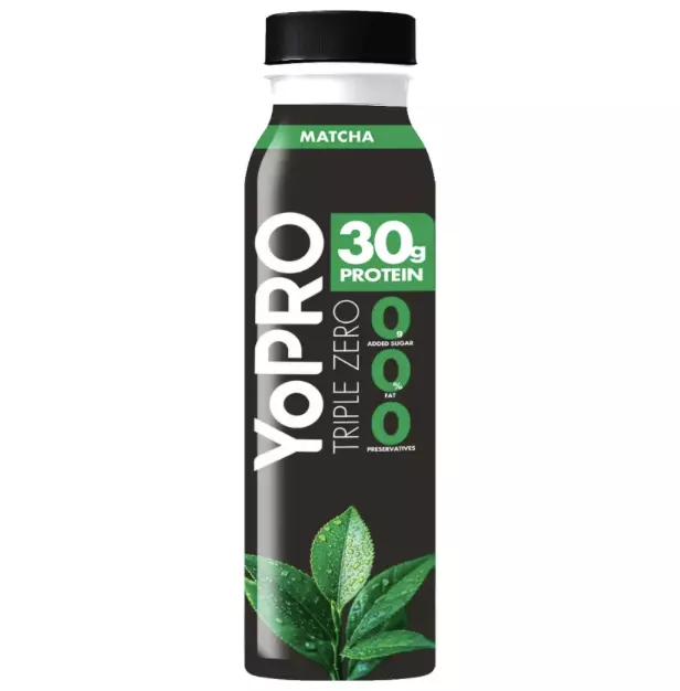 YoPro Triple Zero Matcha Flavoured Fat Free Protein Milk, 300ml